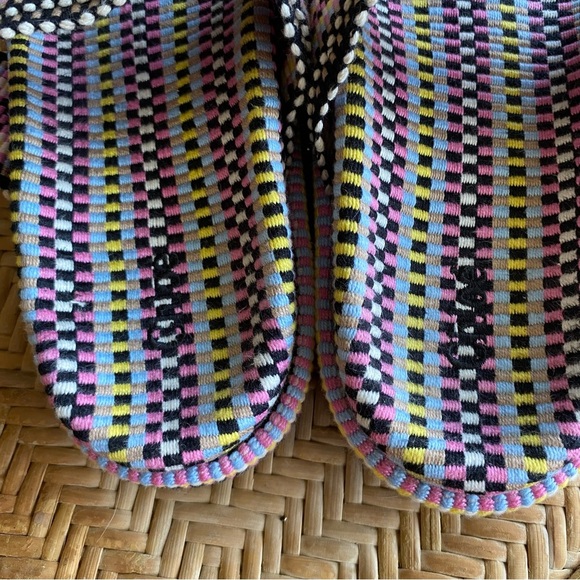 Chloe Rori Sandals Woven Cotton Colourful Slides Slip On Embroidered Rare HTF - Picture 4 of 14